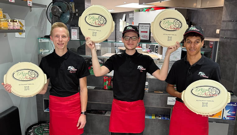 La pizzeria La Nonna lance sa boîte à pizza réutilisable