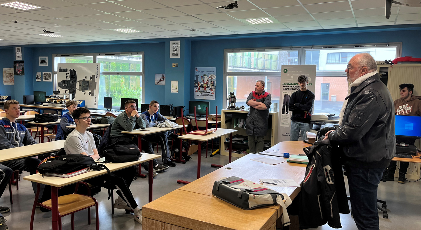 Sylvain Blériot en visite au lycée Val de Lys