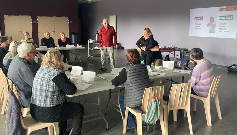 Les seniors formés aux gestes de premiers secours