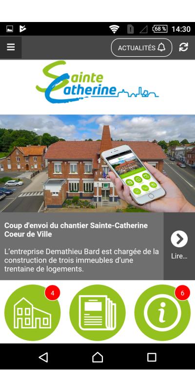 Capture d'écran application