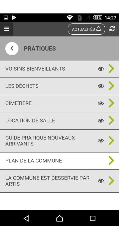 Capture d'écran application