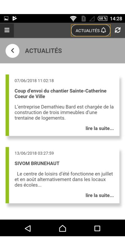 Capture d'écran application