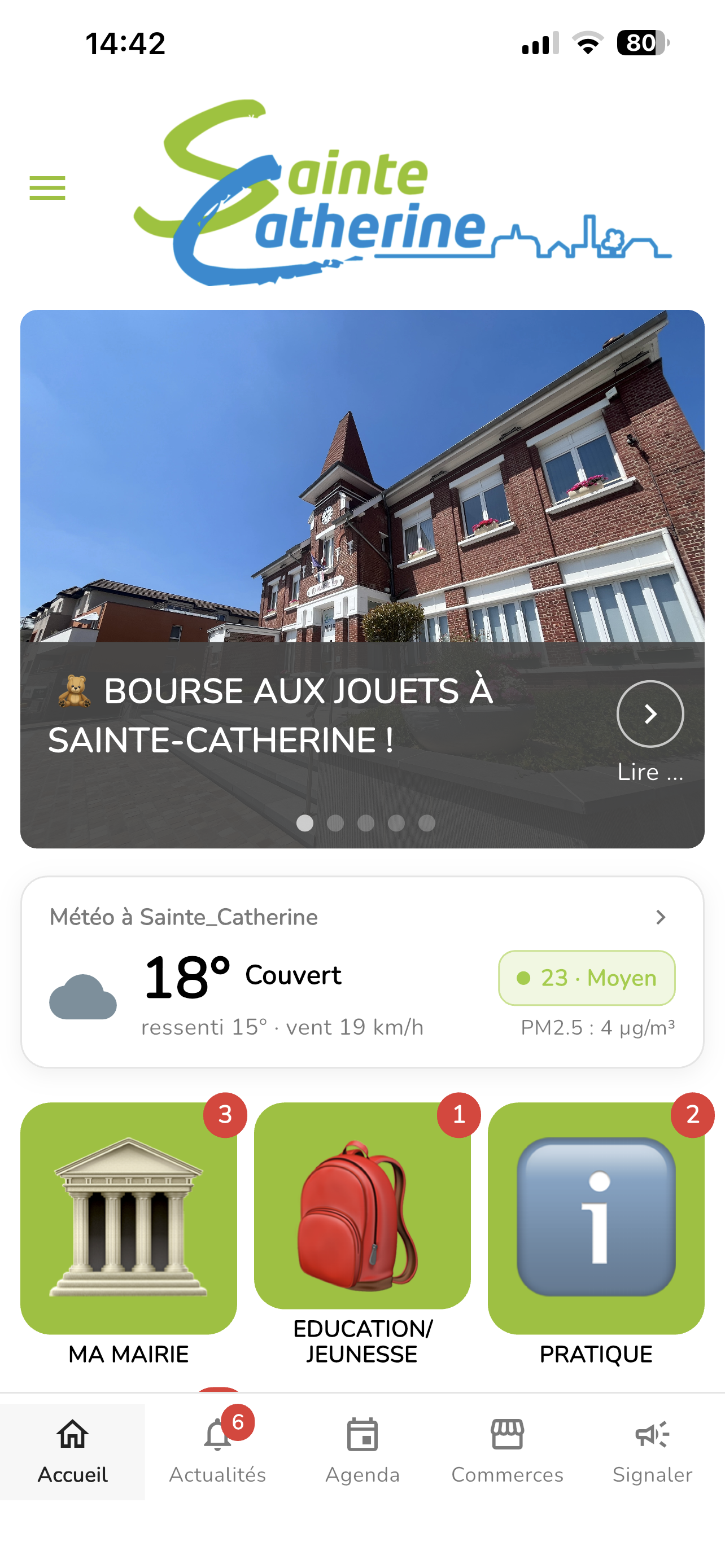 Aperçu de l'application